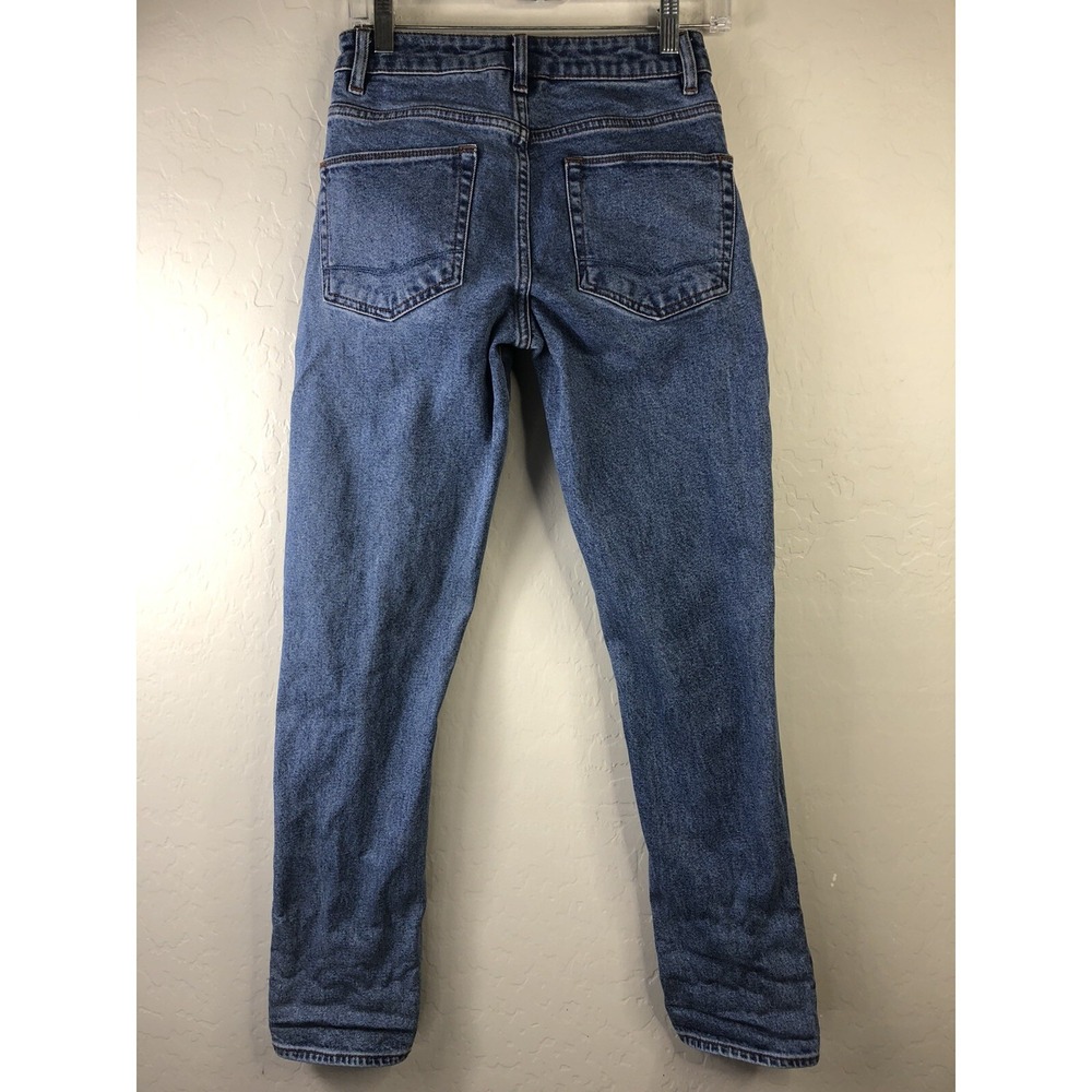 ASOS Mens 28 x 32 Denim Jeans Slim Fit Medium Blue Stonewash - Picture 4 of 9